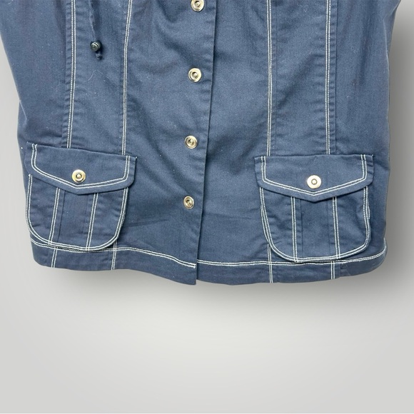 224 - Bellissima Navy Vest with White Stitching - Picture 10 of 12